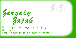 gergely zajak business card